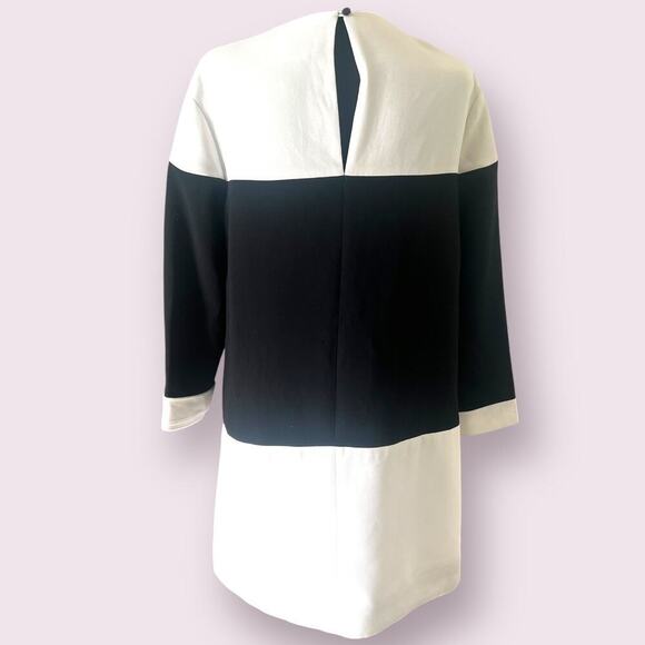 Kate Spade Women's Colorblock Delray Shift Dress Black White Size 6 - Picture 3 of 8